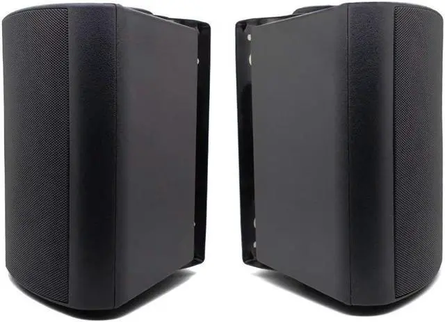 Alt view image 2 of 7 - Herdio 5.25 Inch Indoor Outdoor Bluetooth Speakers Patio Waterproof Wired Wall Mount System 300 Watts (Black)