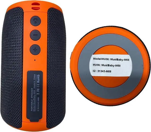 Alt view image 4 of 4 - Musibaby Bluetooth Speaker, Speakers Bluetooth Wireless,Waterproof,Outdoor,Portable Speaker with Stereo Sound,Booming Bass,Dual Pairing,Bluetooth 5.3,24H Play,Gifts for Women Mothers Men-Orange