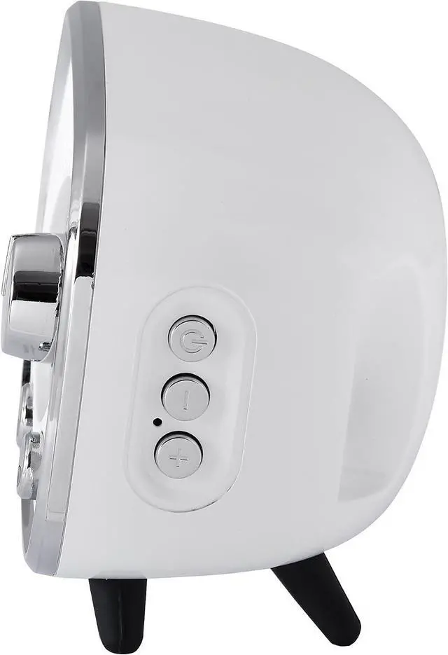 Alt view image 3 of 5 - Crosley CR3039A-WH Rondo Retro Portable Rechargeable Bluetooth Speaker, White