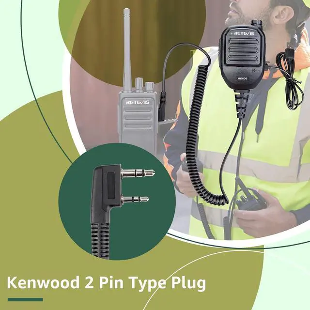 Alt view image 4 of 7 - Retevis HK008 Shoulder Speaker Mic, Volume Adjustable Walkie Talkie Mic Compatible RT68 RT85 RT81 RT86 RT19 H-777S RB26 RB28 RB29 RB89 RA89 Baofeng UV-5R BF-F8hp 5RM Walkie Talkie(1 Pack)