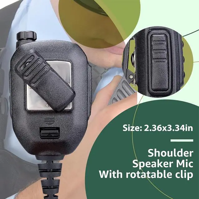 Alt view image 6 of 7 - Retevis HK008 Shoulder Speaker Mic, Volume Adjustable Walkie Talkie Mic Compatible RT68 RT85 RT81 RT86 RT19 H-777S RB26 RB28 RB29 RB89 RA89 Baofeng UV-5R BF-F8hp 5RM Walkie Talkie(1 Pack)