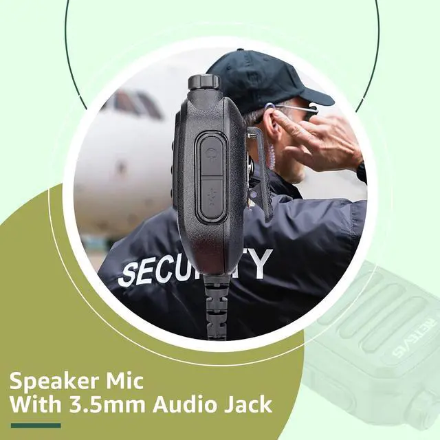 Alt view image 5 of 7 - Retevis HK008 Shoulder Speaker Mic, Volume Adjustable Walkie Talkie Mic Compatible RT68 RT85 RT81 RT86 RT19 H-777S RB26 RB28 RB29 RB89 RA89 Baofeng UV-5R BF-F8hp 5RM Walkie Talkie(1 Pack)