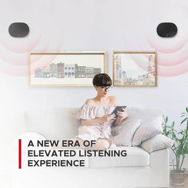 Alt view image 4 of 7 - Sound Bass ERA300 Wall Mount Bracket, Low Profile, Black, Twin Pack, Compatible with Sonos ERA 300 Speaker, Complete with All Fixing Hardware