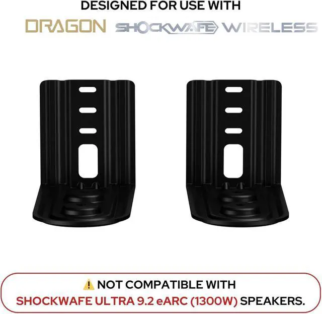 Alt view image 2 of 4 - Nakamichi Dragon and Shockwafe Wireless Surround Speakers Wall Mounts (Set of 2)