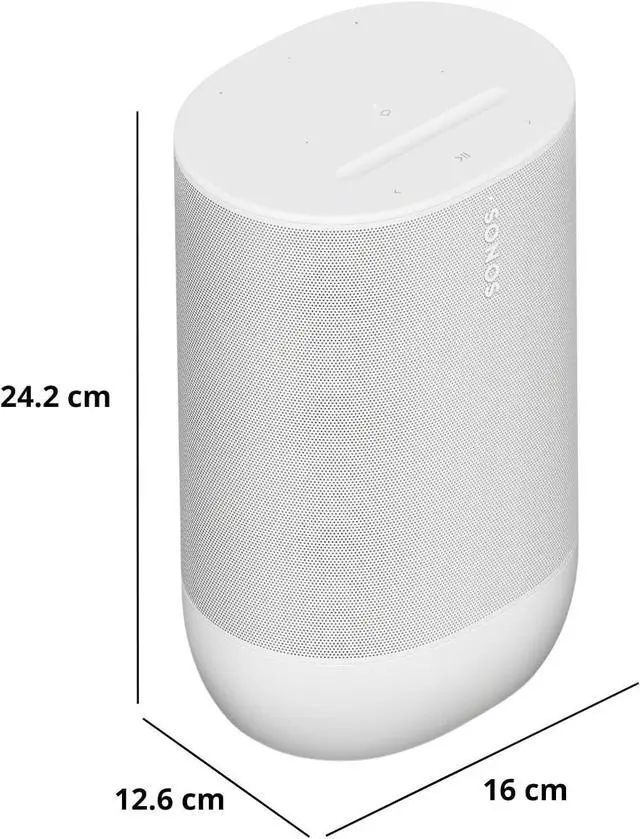 Alt view image 3 of 7 - Sonos Move 2 - White - Wireless Portable Bluetooth Speaker