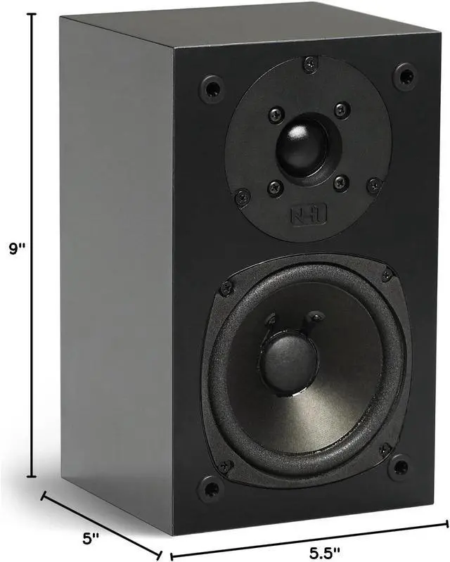 Alt view image 3 of 3 - NHT SuperZero 2.1 Premium Home Theater Bookshelf Speaker - Clean, Hi-Res Audio | Sealed Box | Mini-Monitor | Single Unit, Gloss Black