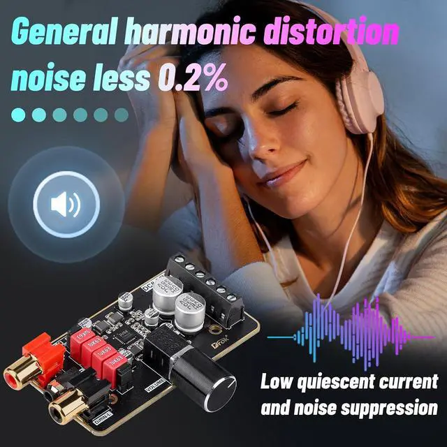 Alt view image 5 of 7 - DROK 12V Amplifier Board, 15W+15W 2.0 Dual Channel Audio Amplifier Board PAM8620 DC 8-26V 24V Digital Stereo Amp Module Class D Mini Power Amplify Circuit for Sound System Speaker DIY