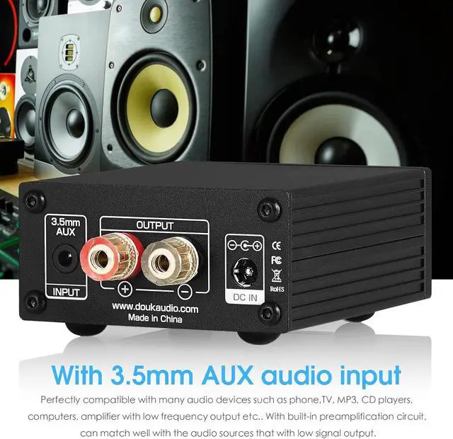 Alt view image 3 of 7 - Nobsound 100W Subwoofer Digital Power Amplifier Audio Mini Amp (Black)