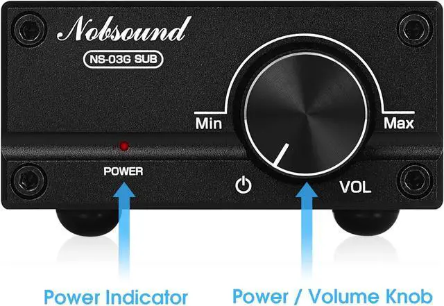 Alt view image 7 of 7 - Nobsound 100W Subwoofer Digital Power Amplifier Audio Mini Amp (Black)