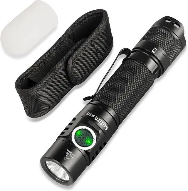 Main image of Sofirn SC31T Tactical Flashlight with Holster and Diffuser, Super Bright LED Flashlights, 2000 High Lumens, Rechargeable Small Flashlight for Home, Powerful Flashlights for Emergencies Camping Hiking