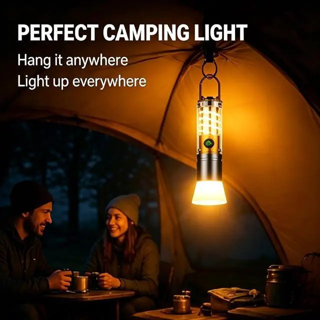 Alt view image 6 of 7 - High Lumens Rechargeable Flashlights, 100000 Lumens Super Bright Flashlights, 6 Modes Zoomable High Bright FlashlightsSuitable for Hiking Camping and Family Emergencies