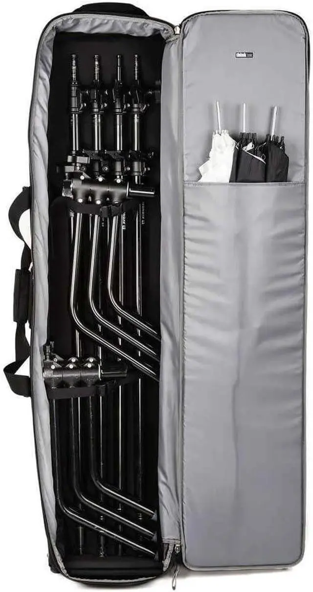 Alt view image 3 of 6 - Think Tank Stand Manager 52 Rolling Lighting Equipment Case - Black, Professional, X-Large
