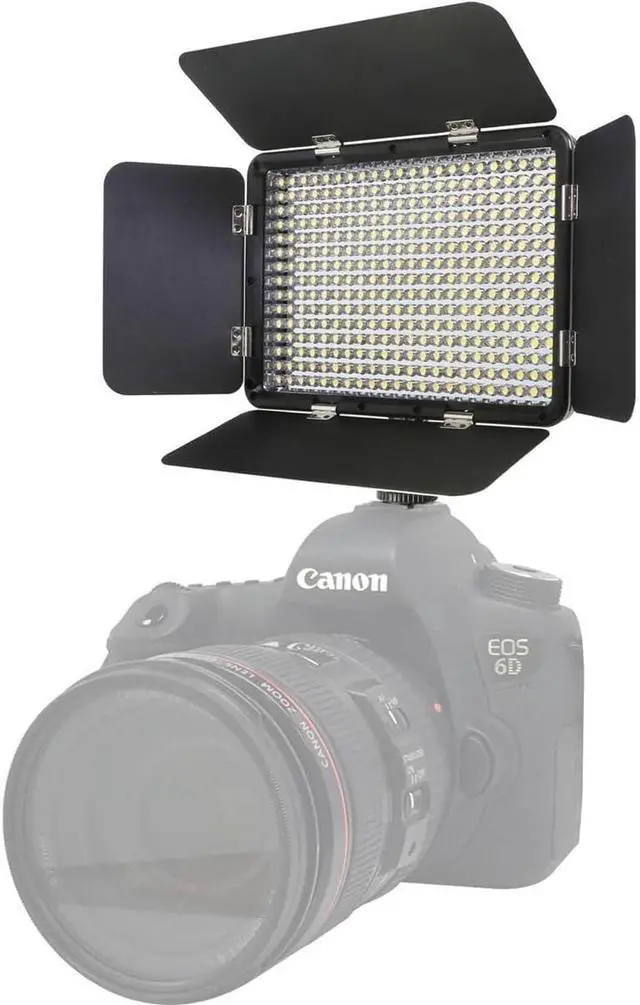 Alt view image 3 of 7 - Vidpro LED-330X Photo and Video Light Kit - On Camera Panel LED Light - Adjustable and Dimmable 3200K-5600K Variable Color Light Fits Cameras w/Hot Shoe Includes Rechargeable Battery Diffuser