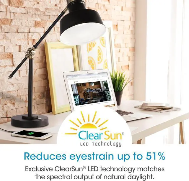 Alt view image 3 of 7 - OttLite Balance LED Desk Lamp with USB Port - Modern, Adjustable, Desk Light