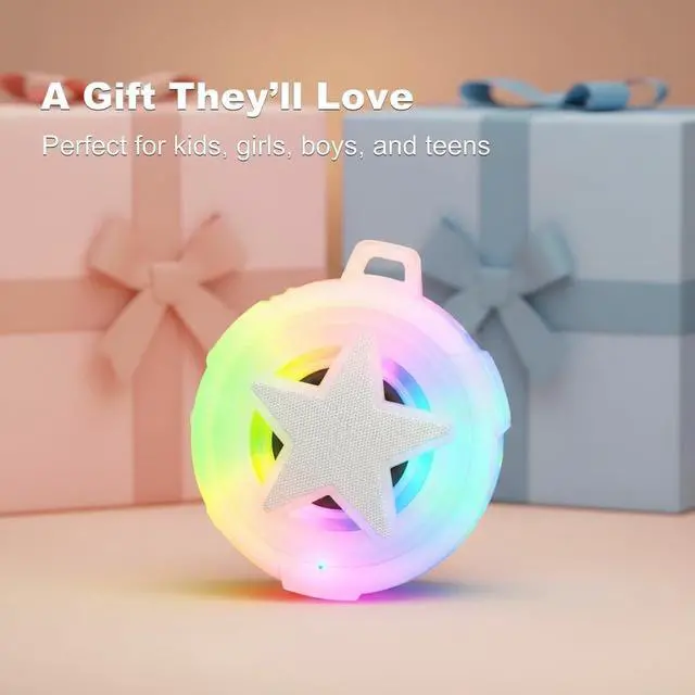 Alt view image 4 of 7 - EBODA Bluetooth Shower Speaker, IP67 Waterproof Portable Speakers, Floating, TF Card, Small Outdoor Speaker with LED Light for Bike, Beach, Paddle Board, Kayak, Gifts for Kids, Girls, Boys, Teens