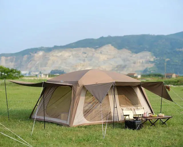 Alt view image 7 of 7 - Vidalido 8-10 Person Camping Tent with 3 Door 2 Room Large Family Cabin Tents, Double Layer Waterproof Portable Glamping Tent, Big Tents for Outdoor Picnic Camping Hiking and Family Gathering
