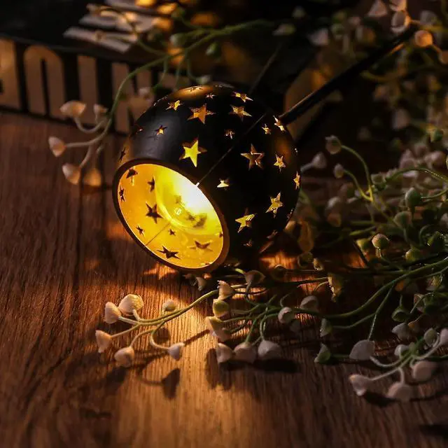 Alt view image 7 of 7 - Vigdur Lantern String Lights, Star String Lights Plug in with 10 Clear G40 Bulbs and Star Plastic Lamp Shades, Connectable Moroccan Decoration Light for Home Holiday Party Decorations(9.84FT)