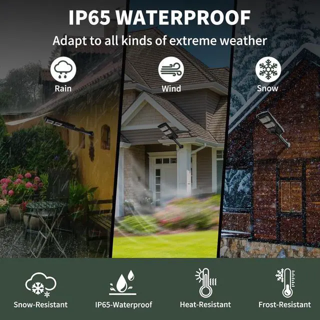 Alt view image 4 of 7 - Solar Street Lights Outdoor Waterproof: 2 Pack LED Solar Dusk to Dawn Flood Light Outside 10000 Lumen Solar Powered Security Exterior Wall Mount Lamp Motion Sensor Remote Control for Yard Parking