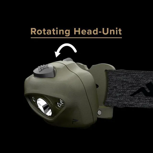 Alt view image 5 of 7 - Princeton Tec Vizz LED Headlamp 550 Lumen Dimmable White and Red LEDs, IPX7 Waterproof Rating, Dual Beam Modes Runs on 3 AAA, Lightweight and Rugged