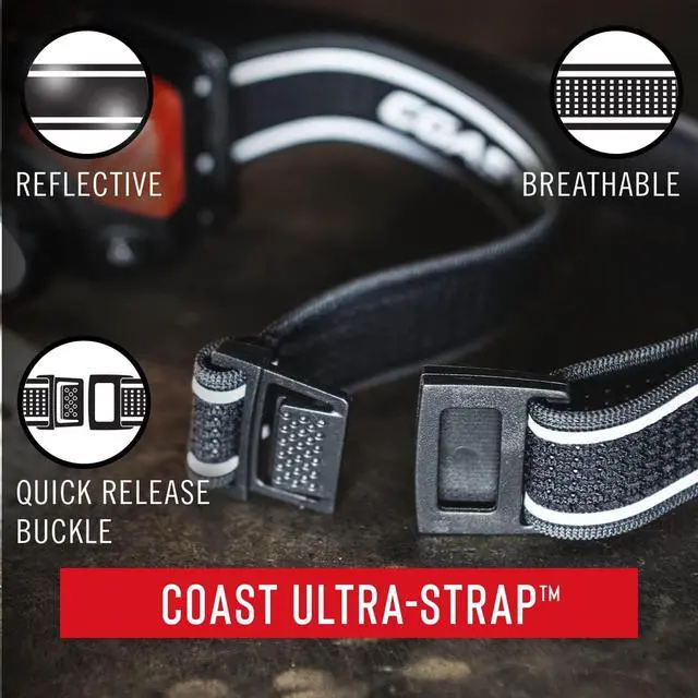 Alt view image 4 of 7 - Coast® FL75R Rechargeable 1000 Lumen Dual Color Twist Focus LED Headlamp, Black