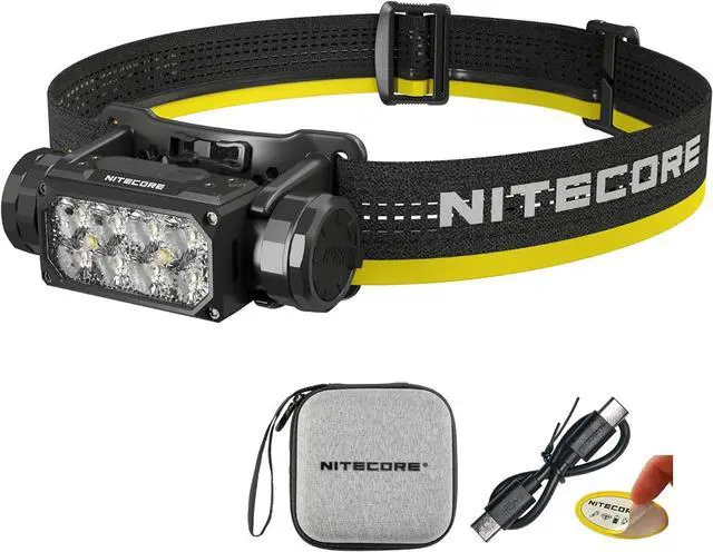 Main image of Nitecore HC65 UHE Headlamp, 2000 Lumen Max Heavy Duty Metal, USB-C Rechargeable with White, Red, and Reading Lights for Camping, Hiking, Hunting, and Industrial Works (Black)