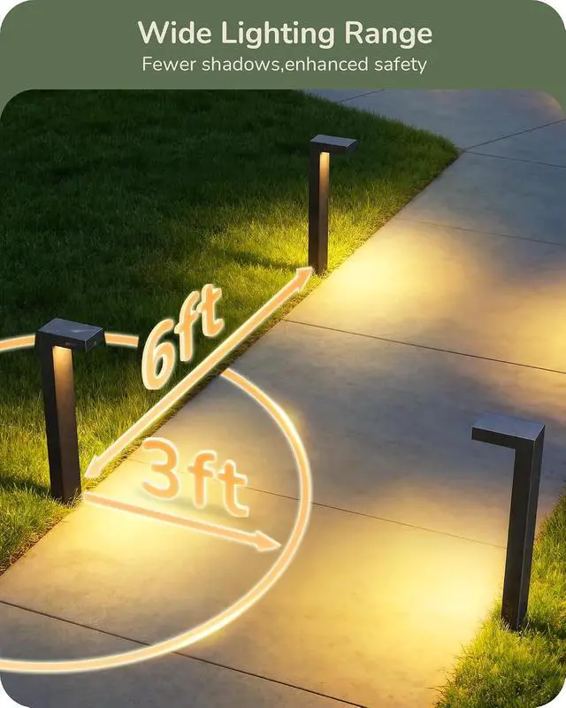 Alt view image 5 of 7 - EDISHINE Low Voltage Pathway Lights Wired, 3000K 3.2W 50,000Hrs Waterproof LED Outdoor Landscape Lighting with Connectors, 12V Modern Cast-Aluminum Landscape Path Lights for Walkway Garden, 4 Pack