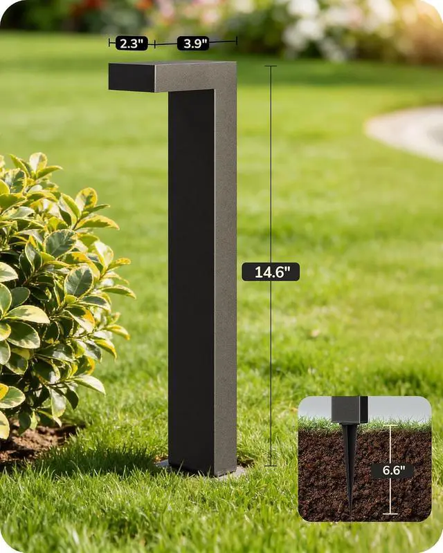 Alt view image 7 of 7 - EDISHINE Low Voltage Pathway Lights Wired, 3000K 3.2W 50,000Hrs Waterproof LED Outdoor Landscape Lighting with Connectors, 12V Modern Cast-Aluminum Landscape Path Lights for Walkway Garden, 4 Pack