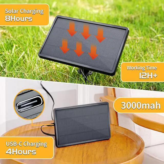 Alt view image 2 of 7 - SANBEN Solar String Lights Outdoor with Remote, 50ft 25 Bulbs Solar Powered Patio Lights Waterproof, Dimmable & Timer, G40 LED Solar Lights for Camping Deck Backyard Garden Fence