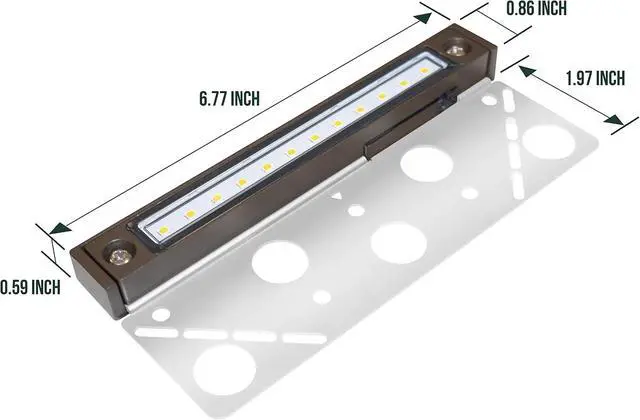 Alt view image 7 of 7 - GKOLED 8-Pack Replaceable 6.8" LED Hardscape Lights, Low Voltage Retaining Wall Lights, Paver Wall Hardscape Lighting, Outdoor Landscape Step Lights, 12VAC/DC 1.5W 2700K, Die-cast Aluminum Housing