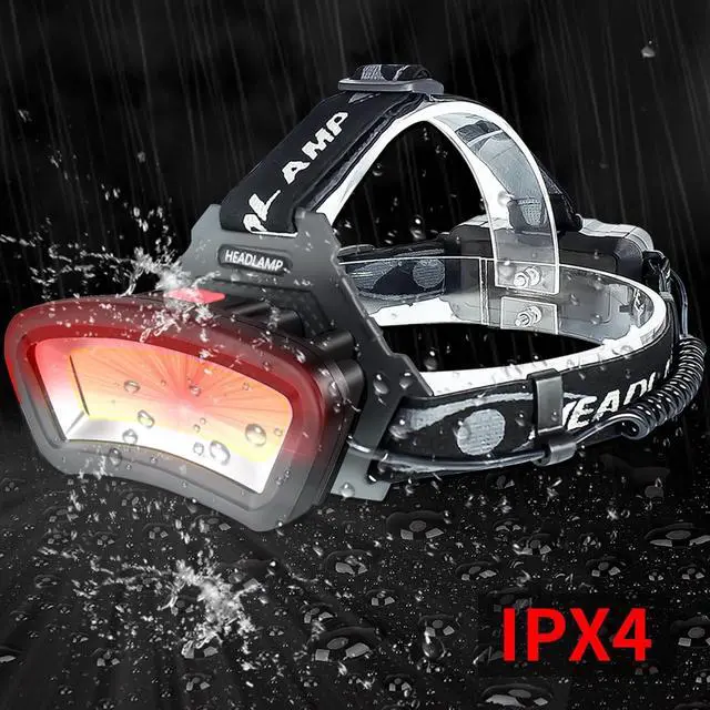 Alt view image 7 of 7 - DARKBEAM Hard hat Headlamp COB LED Floodlight with Red Light USB Rechargeable 2000 Lumen - Car Maintenance and Night Construction - Included Rechargeable Battery Last for 6-10 Hours