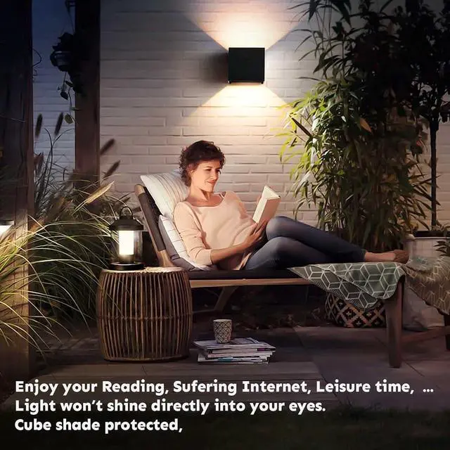 Alt view image 6 of 6 - Outdoor Wall Lights Modern 20W LED Wall Pack Light Adjustable Up Down Light Beam Waterproof Outdoor Sconces Wall Lighting for Porch Patio Outdoor Porch Light 4.7 in. 3000K