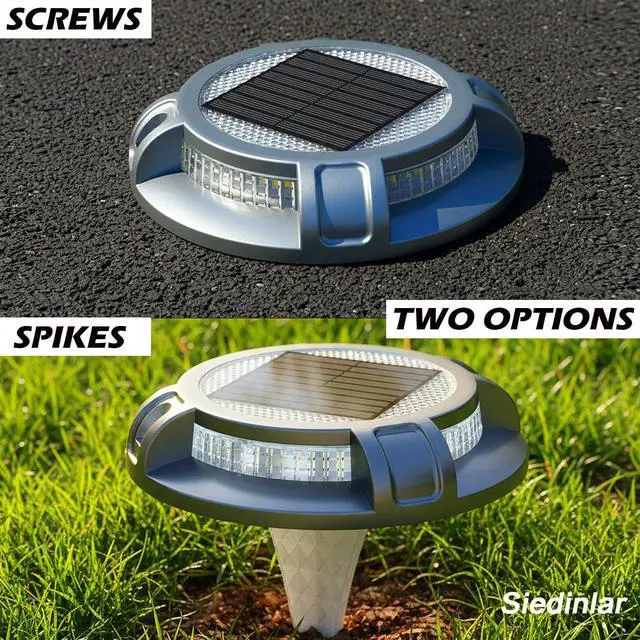 Alt view image 4 of 6 - SIEDiNLAR Solar Driveway Lights Outdoor 4 Modes 40 LEDs Deck Driveway Markers Marine Dock Light Waterproof for Walkway Ground Pathway Step Garden Yard, White/Warm Dynamic Lighting (16 Pack)