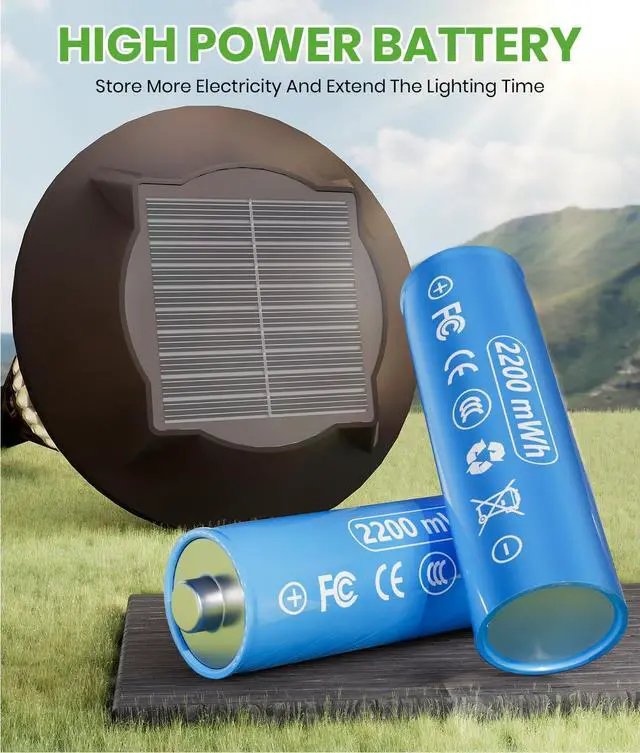 Alt view image 5 of 7 - BITPOTT Solar Pathway Lights Outdoor, 8 Pack Bright 2-in-1 Warm&Cold Solar Lights Outdoor, IP65 Waterproof Garden Lights Solar Powered Walkway Lighting Outside for Yard Driveway Path Patio Landscape