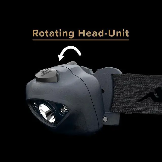 Alt view image 5 of 7 - Princeton Tec Vizz LED Headlamp 550 Lumen Dimmable White and Red LEDs, IPX7 Waterproof Rating, Dual Beam Modes Runs on 3 AAA, Lightweight and Rugged