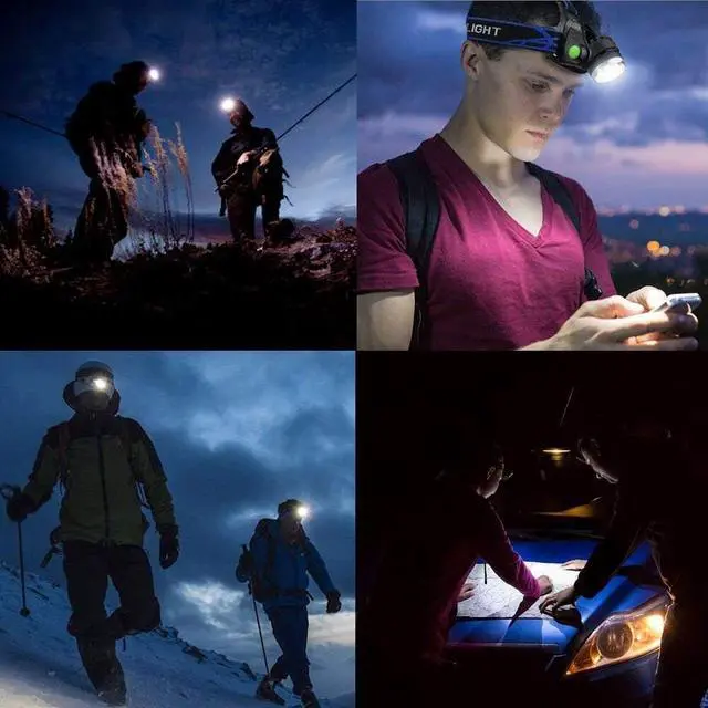 Alt view image 6 of 6 - Ultra-Bright 3000 Lumen 3 Mode with AAA Batteries Waterproof LED Headlamp,2-Pack