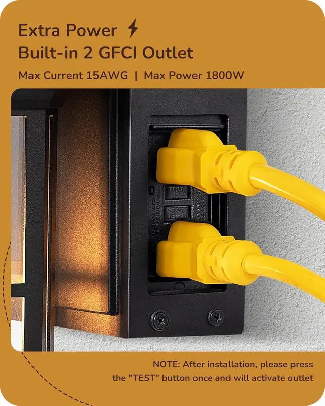 Alt view image 2 of 7 - EDISHINE Outdoor Wall Lights with GFCI Outlet, Motion Sensor Porch Light for House, Dusk to Dawn Exterior Lighting Fixtures, Waterproof Outdoor Wall Sconce for Patio Garage, Black