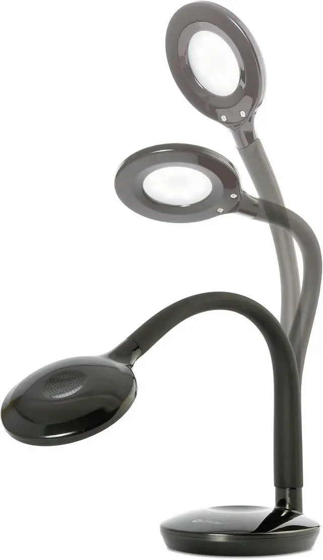 Alt view image 4 of 7 - OttLite D59PNB-FFP Soft Touch Flex Led Lamp, Desk Lamp, Space Saving Design, Flexible Adjustment, Dimmable, 10.5" x 5.25" x 11", Black