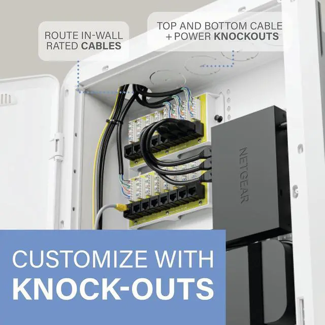Alt view image 5 of 7 - Legrand - On-Q 30 Inch Media Enclosure, WiFi Electrical Box, Cable Management Box for Distribution of Networking Service, Recessed Media Box Lets Signal Through, White, ENP3050NA