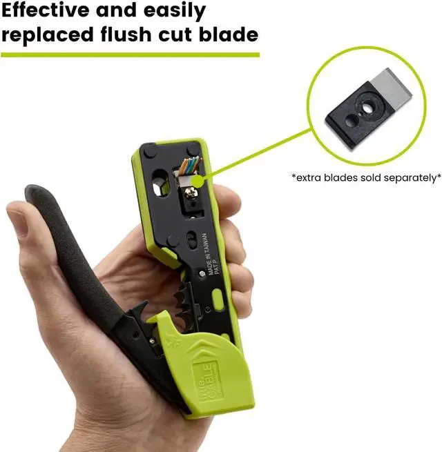 Alt view image 3 of 7 - trueCABLE Crimp Tool for Pass Through RJ45 All-in-One Ethernet Tool: Crimp, Cut, Score - Works with Cat5e, Cat6, Cat6A Shielded and Unshielded Connectors