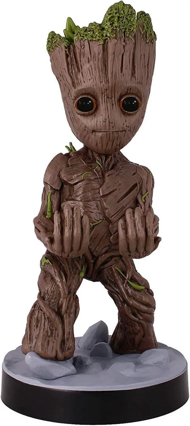 Alt view image 2 of 7 - Exquisite Gaming: Guardians of The Galaxy: Toddler Groot - Original Mobile Phone & Gaming Controller Holder, Device Stand, Cable Guys, Marvel Licensed Figure, Black