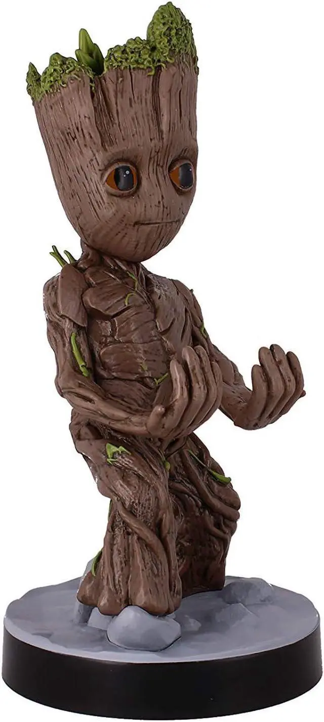 Alt view image 4 of 7 - Exquisite Gaming: Guardians of The Galaxy: Toddler Groot - Original Mobile Phone & Gaming Controller Holder, Device Stand, Cable Guys, Marvel Licensed Figure, Black