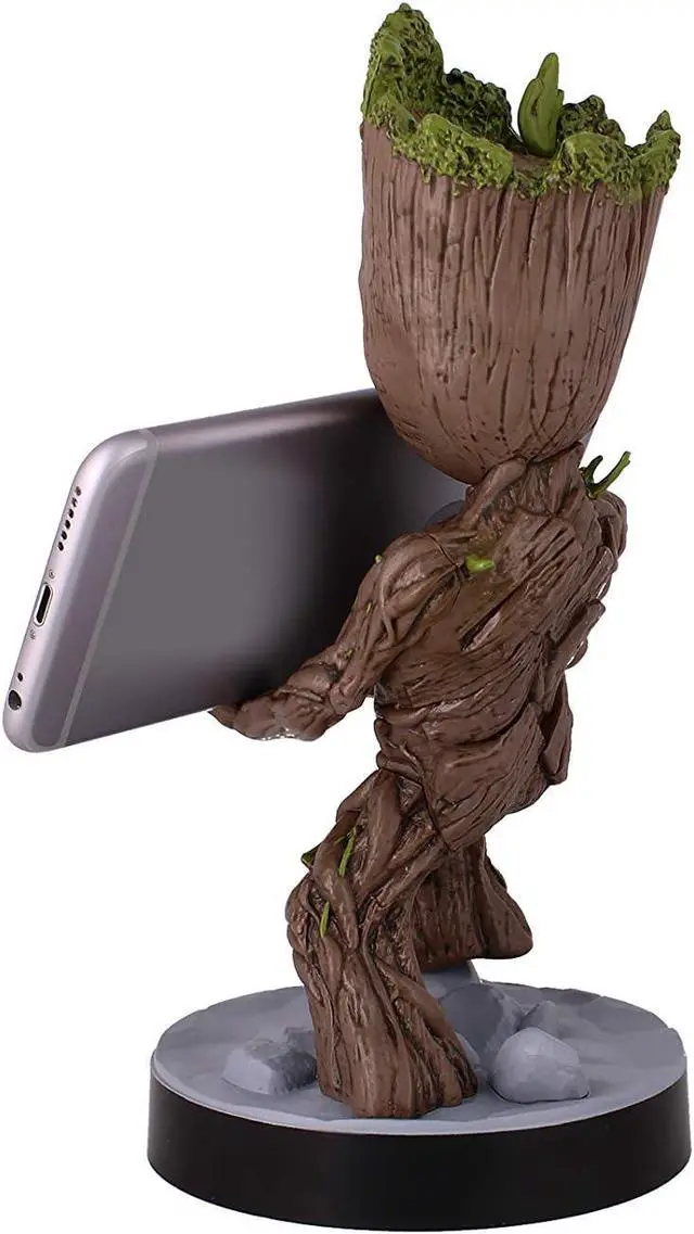 Alt view image 5 of 7 - Exquisite Gaming: Guardians of The Galaxy: Toddler Groot - Original Mobile Phone & Gaming Controller Holder, Device Stand, Cable Guys, Marvel Licensed Figure, Black