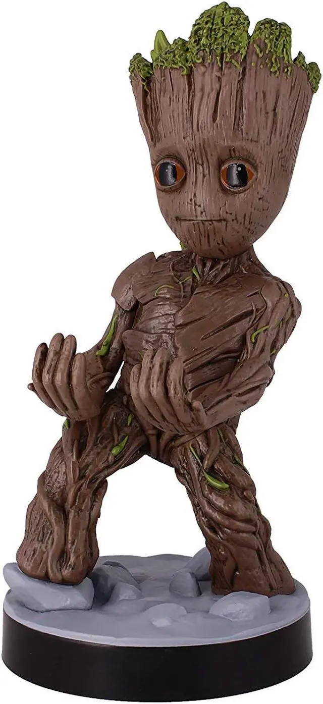 Alt view image 6 of 7 - Exquisite Gaming: Guardians of The Galaxy: Toddler Groot - Original Mobile Phone & Gaming Controller Holder, Device Stand, Cable Guys, Marvel Licensed Figure, Black