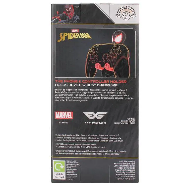 Alt view image 4 of 7 - Exquisite Gaming Cable Guy - Marvel Spiderverse: Miles Morales Spiderman - Charging Controller and Device Holder - Toy - Xbox 360