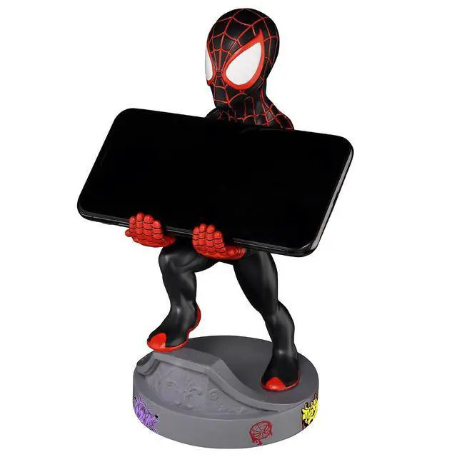 Alt view image 7 of 7 - Exquisite Gaming Cable Guy - Marvel Spiderverse: Miles Morales Spiderman - Charging Controller and Device Holder - Toy - Xbox 360