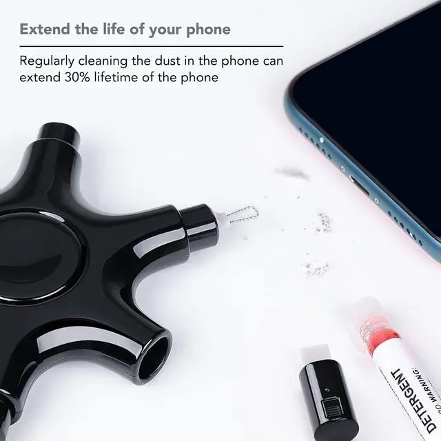 Alt view image 2 of 7 - iPhone Cleaning Kit for Charging Port Cleaner,Lightning Charger Connector | Speaker Cable,AirPod Pro Cell PhoneCleaning PuttyRepair Restore Tool,Thin Cleaning Brushes,Microfiber Cloths,Port Pick