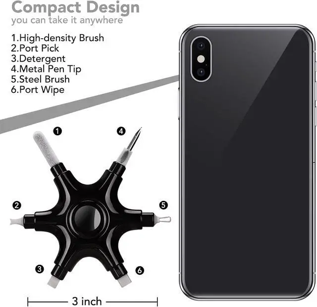 Alt view image 6 of 7 - iPhone Cleaning Kit for Charging Port Cleaner,Lightning Charger Connector | Speaker Cable,AirPod Pro Cell PhoneCleaning PuttyRepair Restore Tool,Thin Cleaning Brushes,Microfiber Cloths,Port Pick