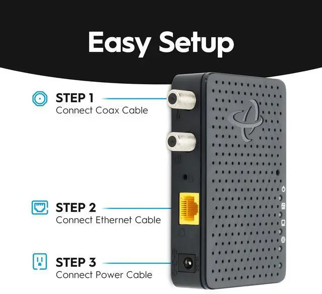 Alt view image 6 of 7 - Hitron MoCA 2.5 Adapter - Single Unit - Requires 2ND Adapter to Work| Requires Connected Coax Network | Up to 1 Gbps Ethernet Over Existing Coax | Ideal for Cable Internet Homes