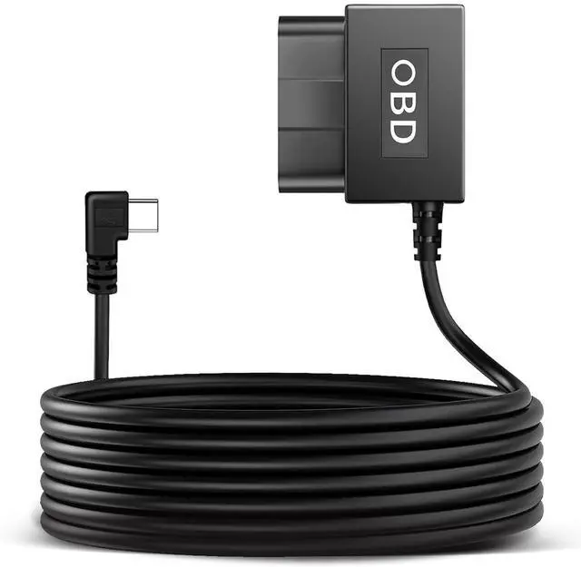 Main image of YKT Dash Cam OBD Hardwire Kit, Dash Camera Power Cable Type C Port 11.6-16V to 5V/2.5A with Low Voltage Protection 24h Parking Monitor for Dashcam, GPS (Type-C) (Fit for All Dash Cam)