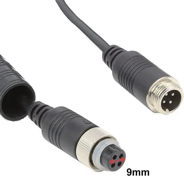 Alt view image 7 of 7 - 4 Pin Camera Cable with Corrugation Tube Cover,Aviation Extension | Waterproof,Flame Retardant Video Cable Extension Cord for Backup Camera Rear View Reverse System RV Truck Trailer (33ft/10m)